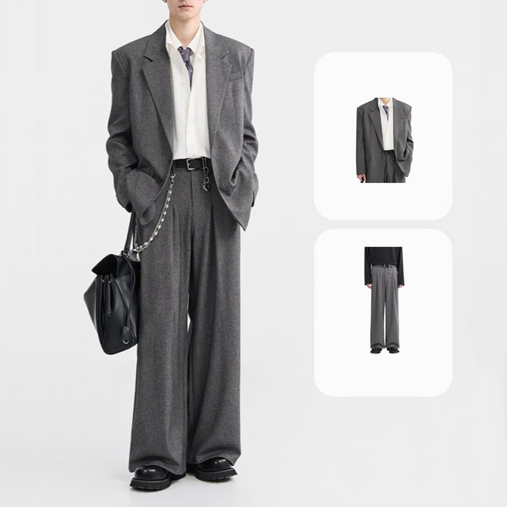 Moda cinza escuro solto mascul - Mens Fashion Dark Grey Pants avaliação e preço
