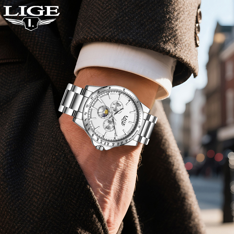 LIGE Top Marca de Luxo Relógio - Mens Fashion Week avaliação e preço