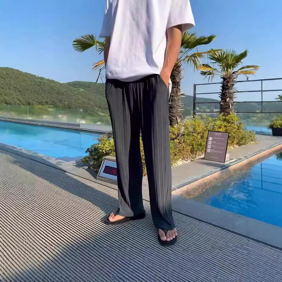 Calças de Terno Masculinas Est - Mens Fashion Dark Grey Pants avaliação e preço