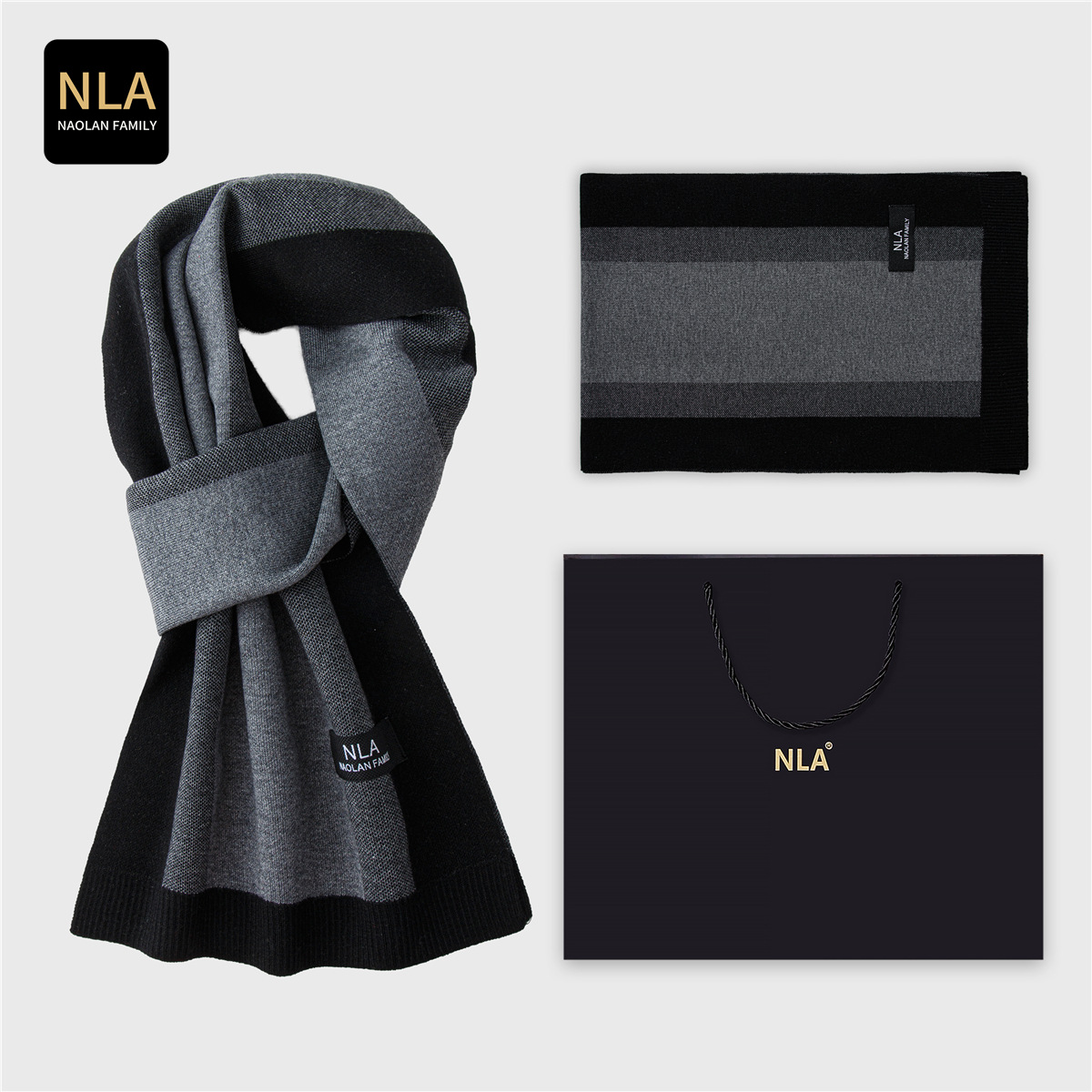 Caixa de presente cachecol de  - Men Scarf Wool avaliação e preço
