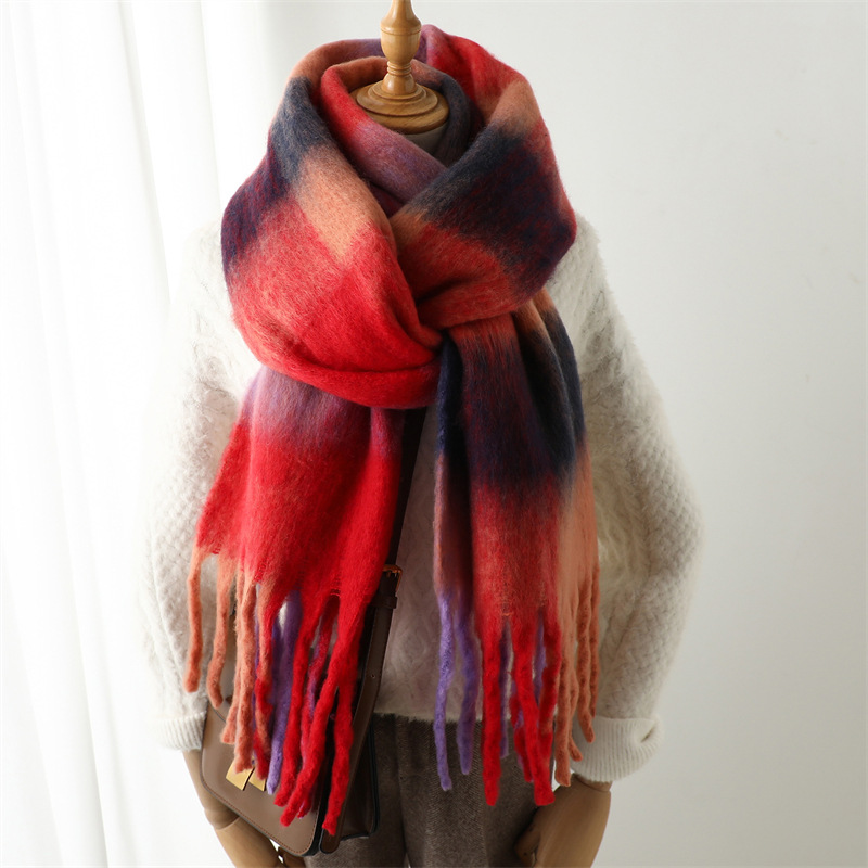 Novo Cachecol Xadrez de Outono - Men Scarf Wool avaliação e preço