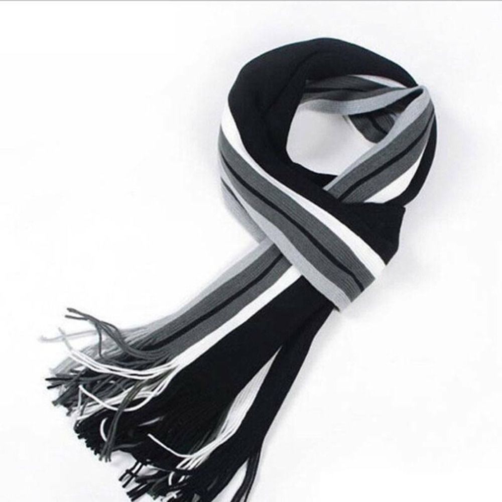 Cachecol listrado masculino de - Men Scarf Wool avaliação e preço