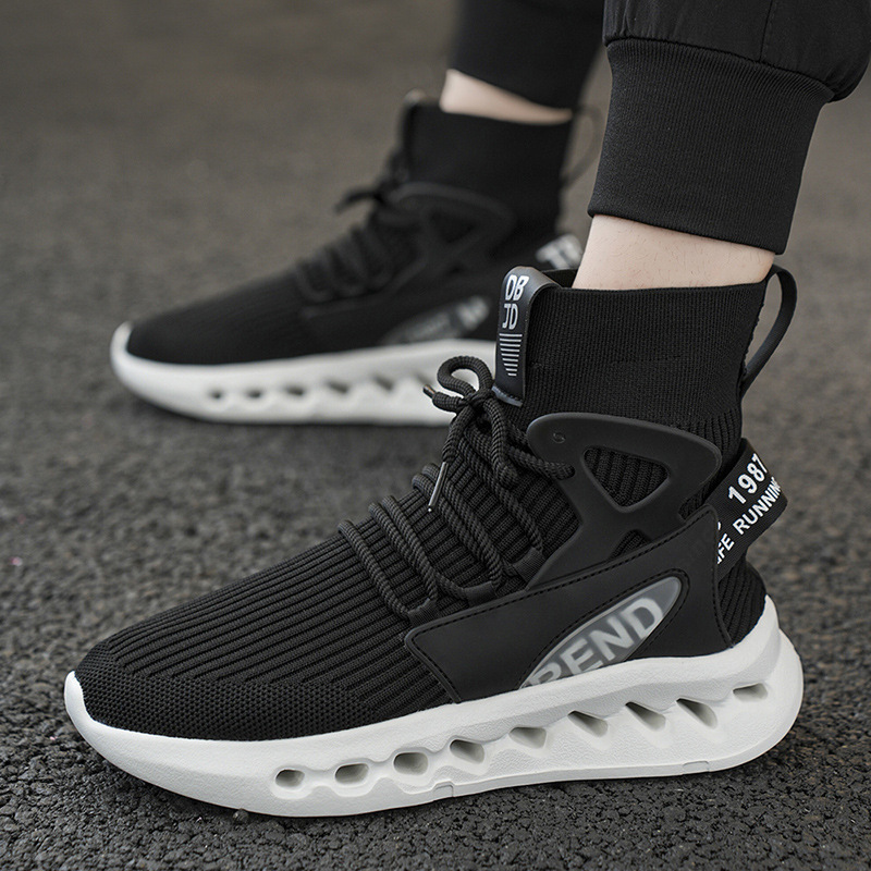 Tênis Masculino Cano Alto Mode - Men'S Fashion Running Shoes avaliação e preço