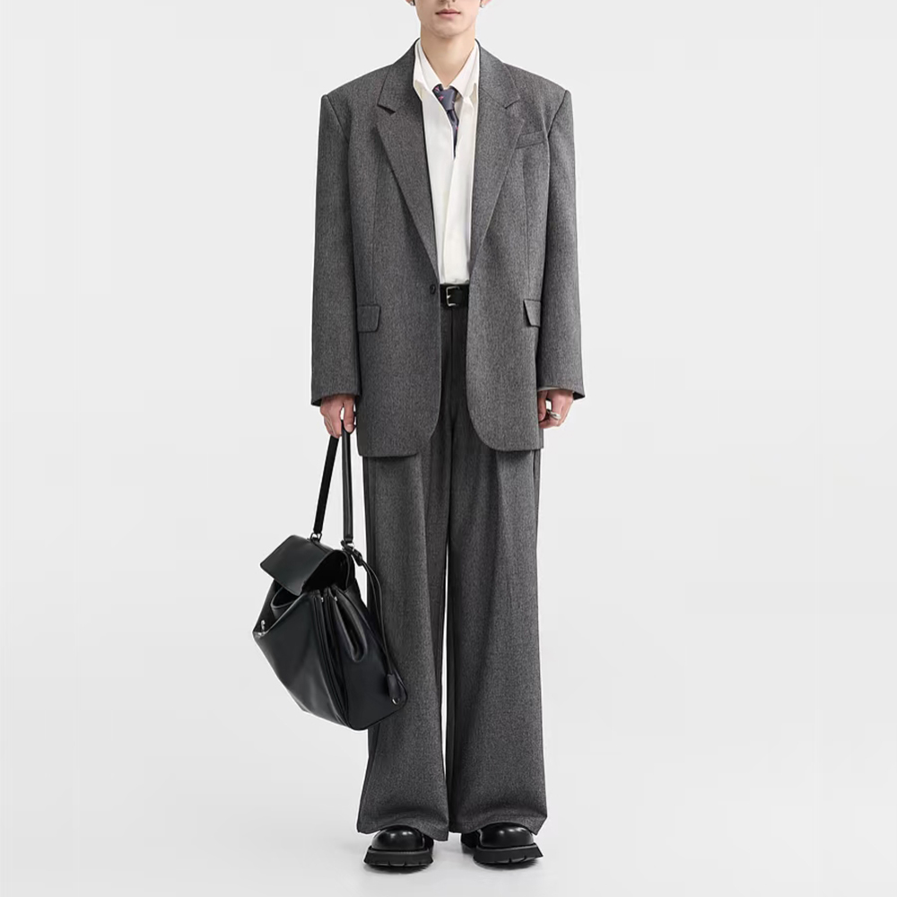Moda cinza escuro solto mascul - Mens Fashion Dark Grey Pants avaliação e preço