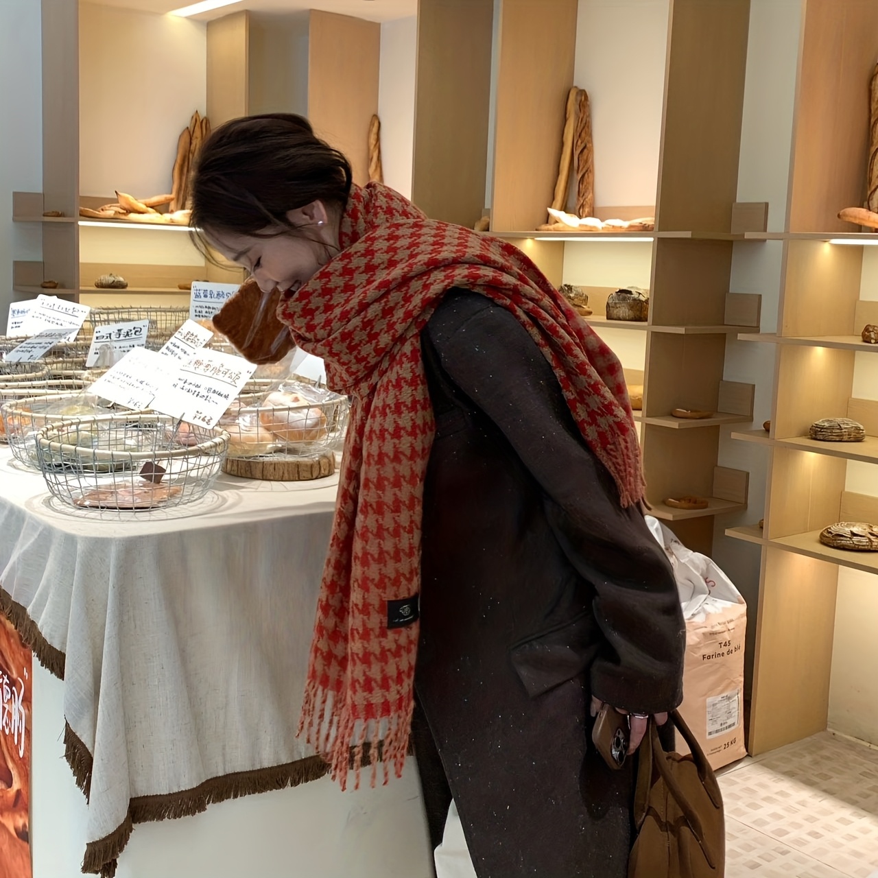 FANGSIGE Cachecol Exquisito de - Men Scarf Wool avaliação e preço