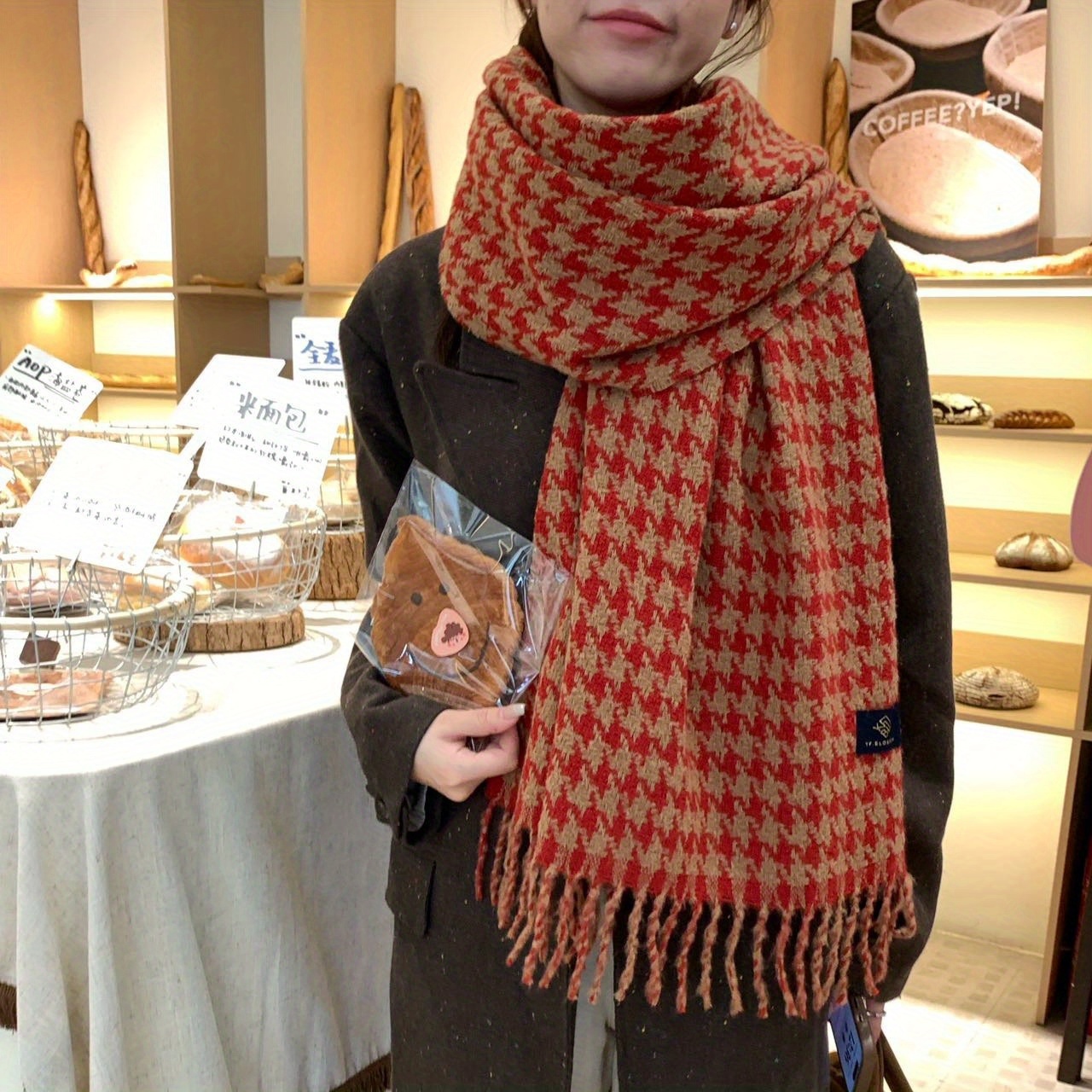 FANGSIGE Cachecol Exquisito de - Men Scarf Wool avaliação e preço