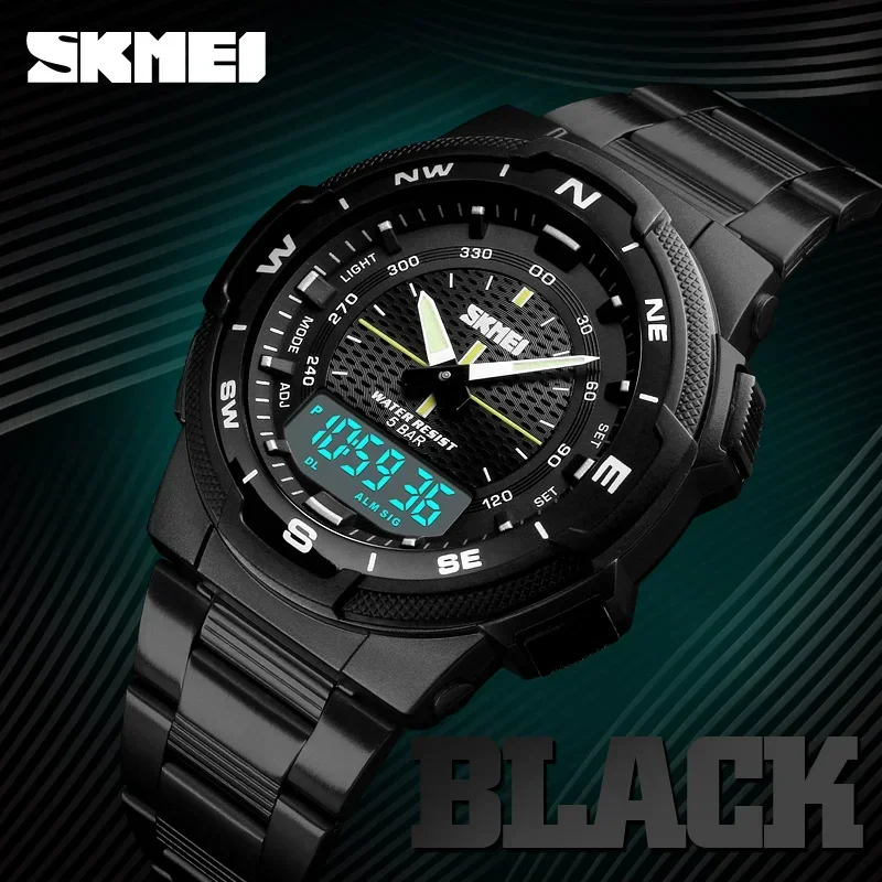 Skmei 1370 luxo aço completo n - Men'S Fashion Zone avaliação e preço