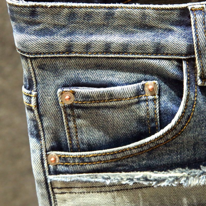 Moda 2025 marca adesivo bonito - Men'S Fashion Jeans 2025 avaliação e preço