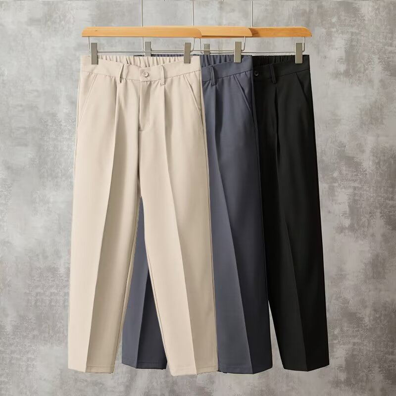 Comprimento do tornozelo mascu - Mens Fashion Dark Grey Pants avaliação e preço