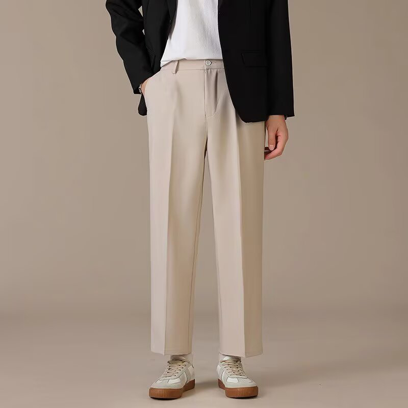 Comprimento do tornozelo mascu - Mens Fashion Dark Grey Pants avaliação e preço