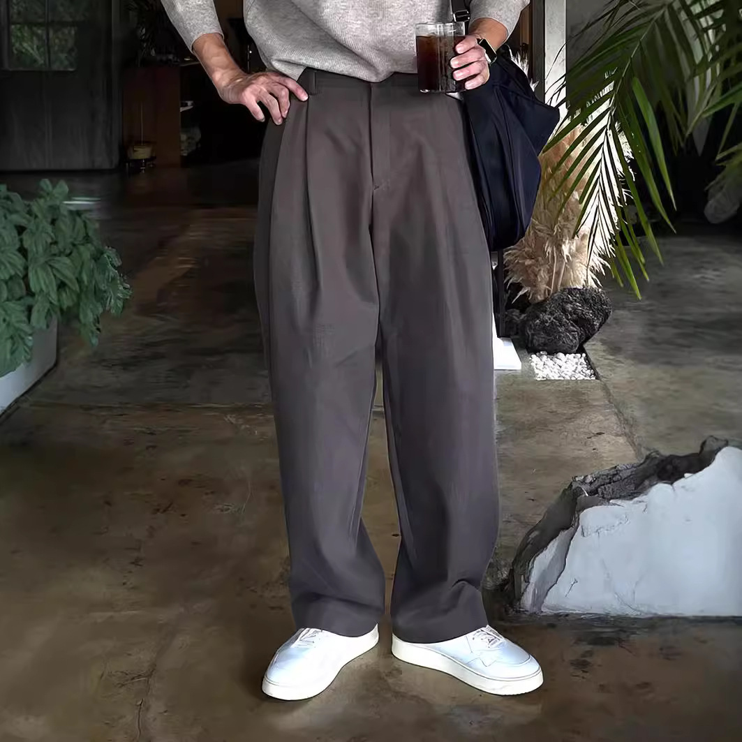 Calças de Terno Masculinas em  - Mens Fashion Dark Grey Pants avaliação e preço