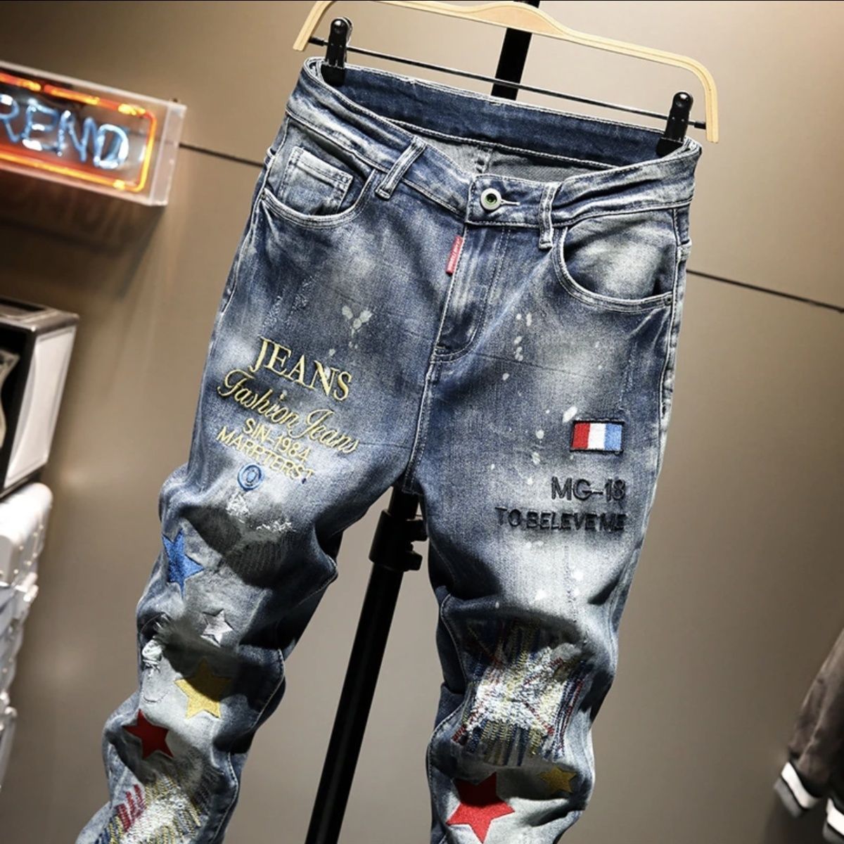 High-end indústria pesada amer - Men'S Fashion Jeans 2025 avaliação e preço