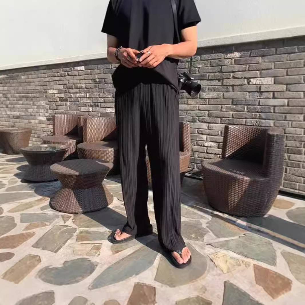 Calças de Terno Masculinas Est - Mens Fashion Dark Grey Pants avaliação e preço