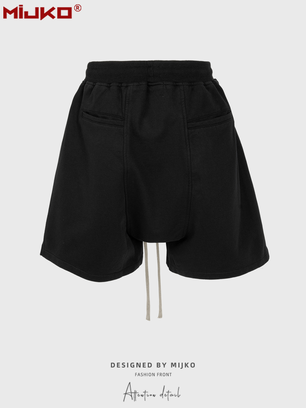 MIJKO Shorts pretos cinza escu - Mens Fashion Dark Grey Pants avaliação e preço