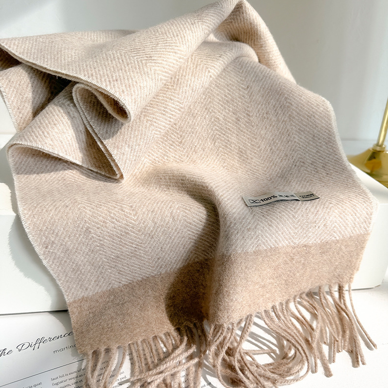 Cachecol de Lã 100% Pura para  - Men Scarf Wool avaliação e preço