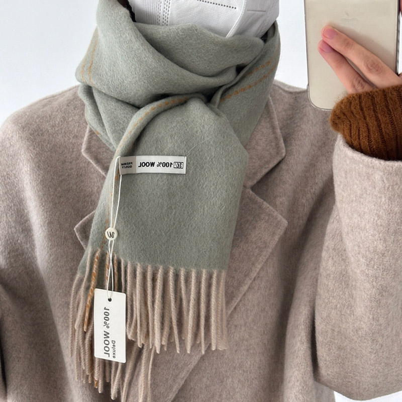 Elegante de boa qualidade 100% - Men Scarf Wool avaliação e preço