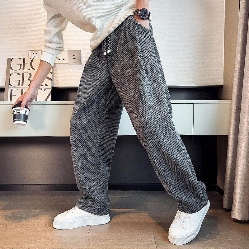 Calças Casuais Masculinas 2026 - Mens Fashion Dark Grey Pants avaliação e preço