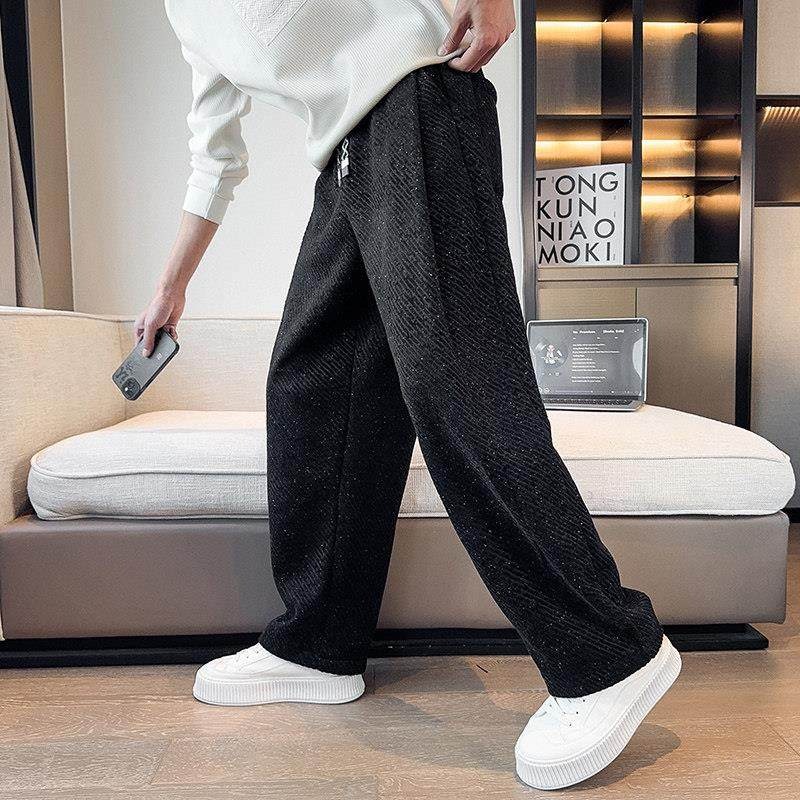 Calças Casuais Masculinas 2026 - Mens Fashion Dark Grey Pants avaliação e preço