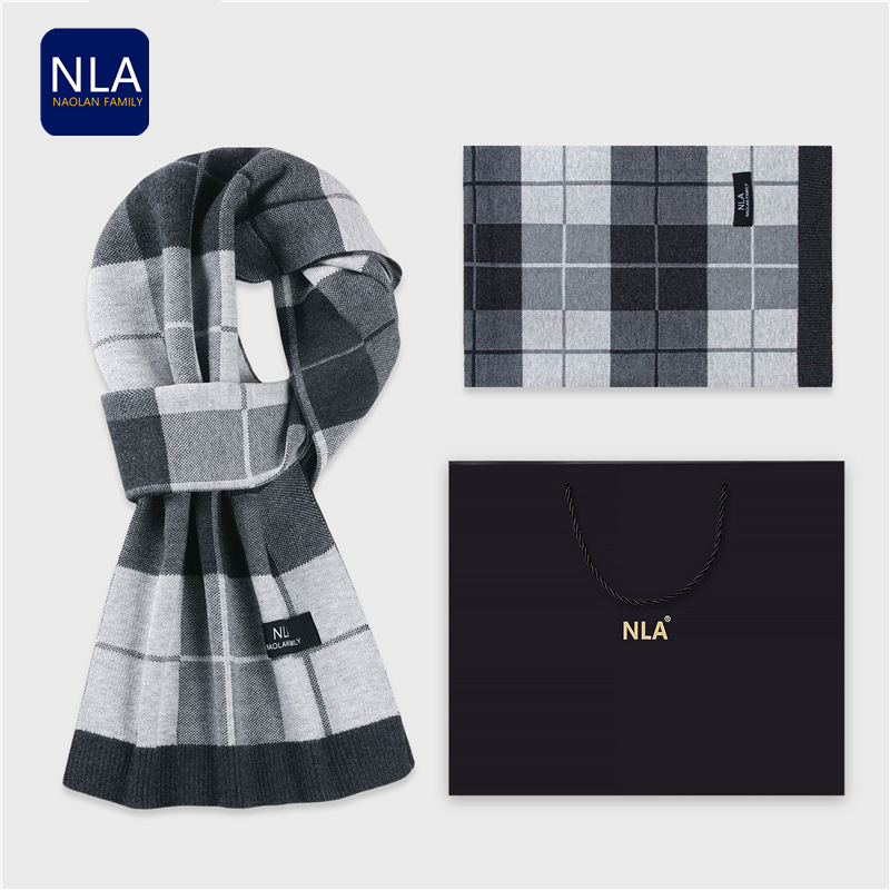 Caixa de presente cachecol de  - Men Scarf Wool avaliação e preço