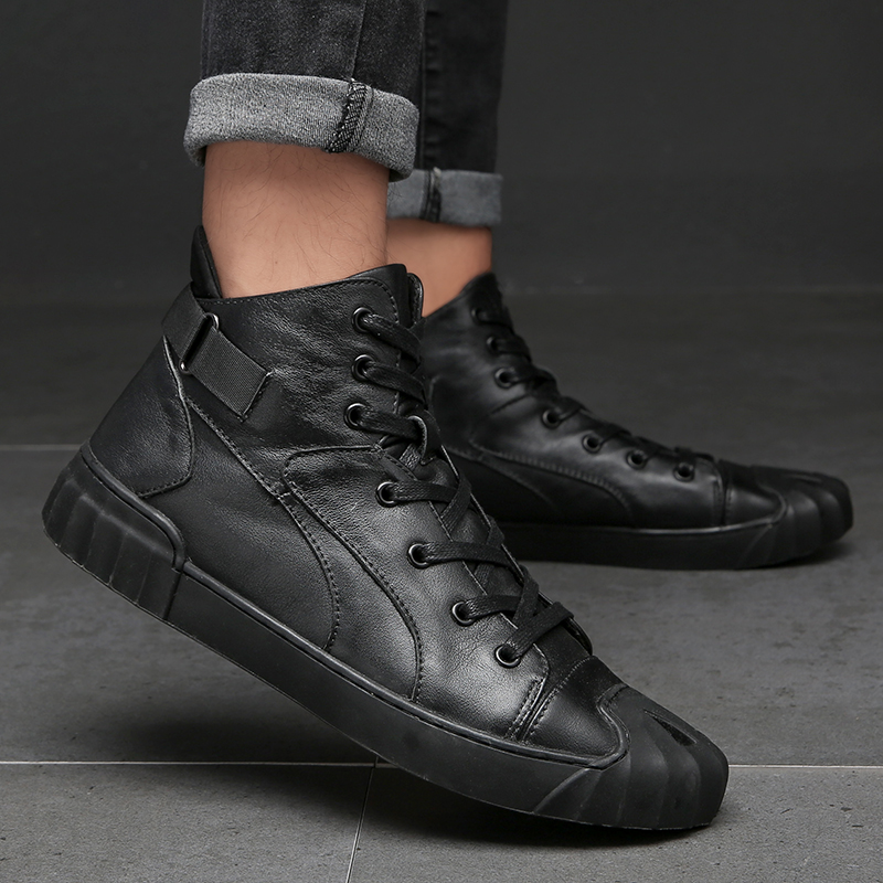 Botas Curtas Casuais de Couro  - Men'S Fashion Loafers avaliação e preço