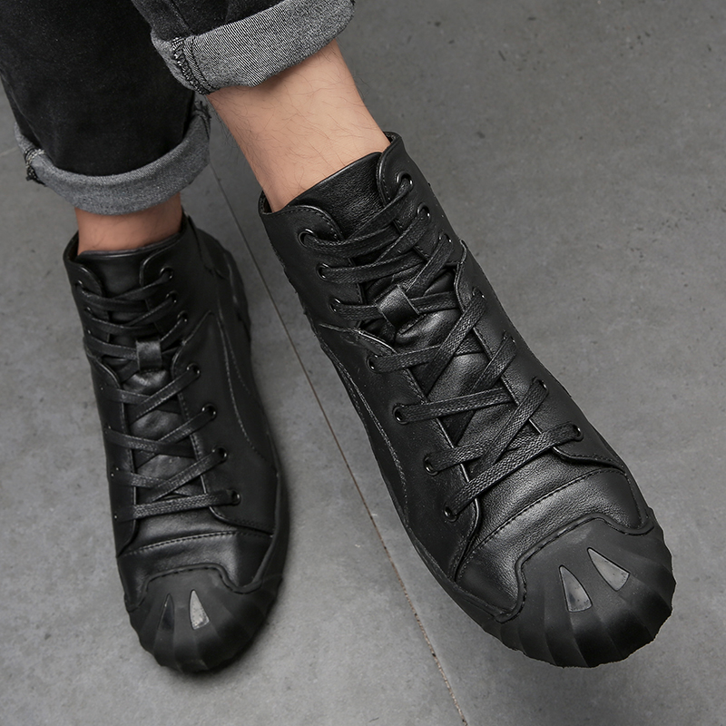 Botas Curtas Casuais de Couro  - Men'S Fashion Loafers avaliação e preço
